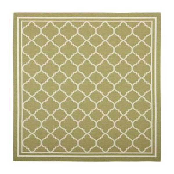 Safavieh Courtyard 8 ft x 8 ft Green Indoor/Outdoor Area Rug