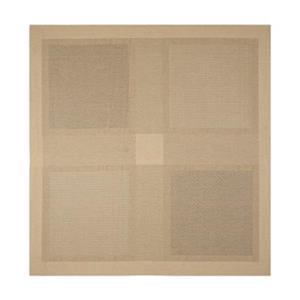 Safavieh Courtyard 8 ft x 8 ft Natural and Brown Area Rug