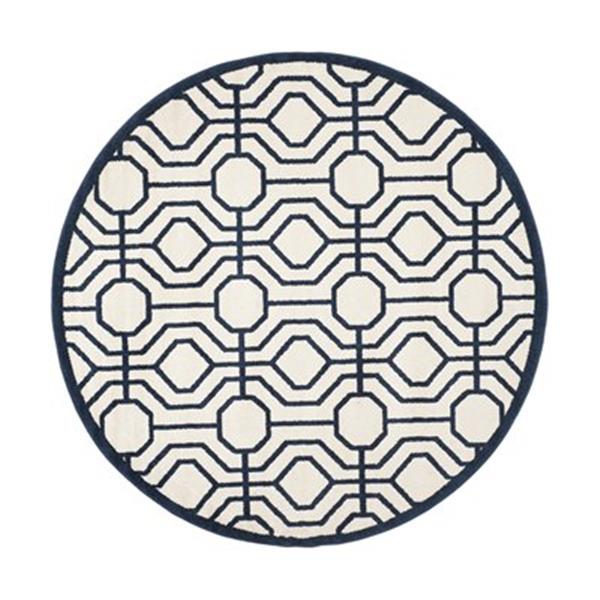 Safavieh Amherst 7 ft x 7 ft Ivory and Navy Area Rug