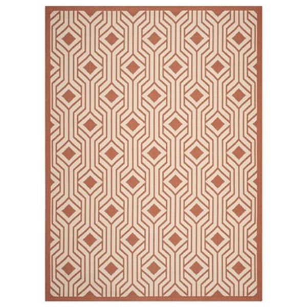 Safavieh Courtyard 7 ft x 10 ft  Beige and Terracotta Area Rug