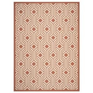 Safavieh Courtyard 7 ft x 10 ft  Beige and Terracotta Area Rug