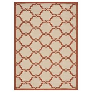 Safavieh Courtyard 7 ft x 10 ft Beige and Terracotta Area Rug