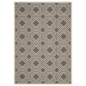 Safavieh Courtyard 7 ft x 10 ft Anthracite and Beige Area Rug