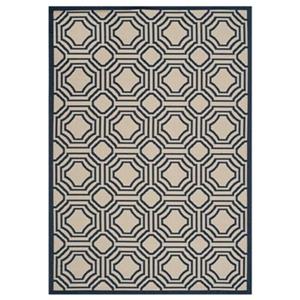 Safavieh Courtyard 7 ft x 10 ft Beige and Navy Area Rug