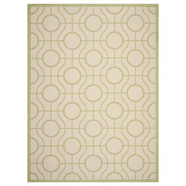 Safavieh Courtyard 7 ft x 10 ft  Beige and Sweet Pea Area Rug