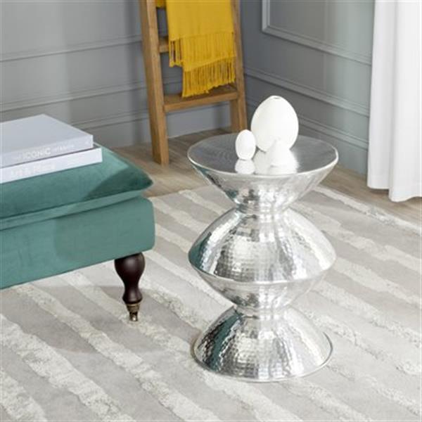 Safavieh Fox 21-in Silver Guildsman Metal Table Stool