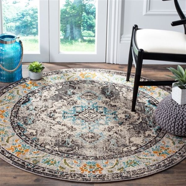 Safavieh Monaco Grey and Light Blue Area Rug,MNC243G-7R