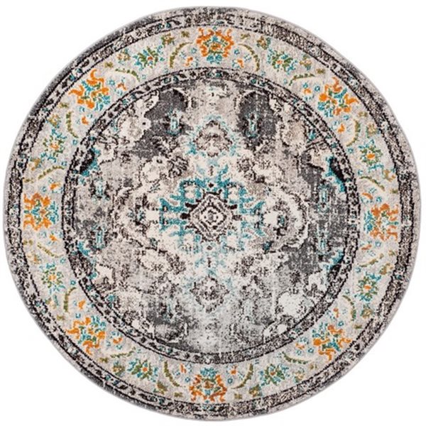 Safavieh Monaco Grey and Light Blue Area Rug,MNC243G-7R