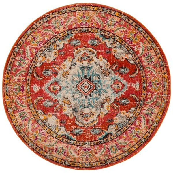 Safavieh Monaco Orange and Light Blue Area Rug,MNC243H-7R