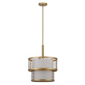 Safavieh Evie Antique 6 Light Gold Mesh Adjustable Pendant Light