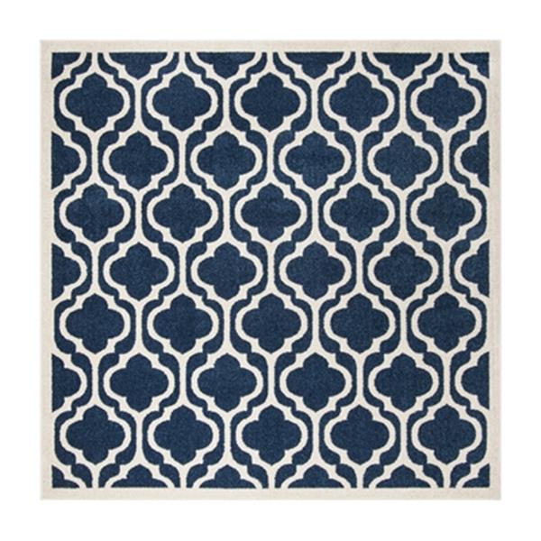 Safavieh Amherst 7 ft x 7 ft Navy and Beige Indoor/Outdoor Rug