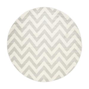 Safavieh Amherst 7 ft x 7 ft Light Grey and Beige Chevron Indoor/Outdoor Rug