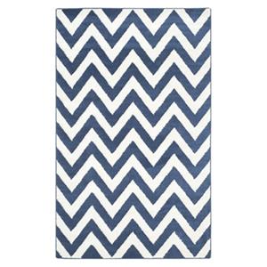 Safavieh Amherst 6 ft x 9 ft Navy and Beige Chevron Indoor/Outdoor Rug