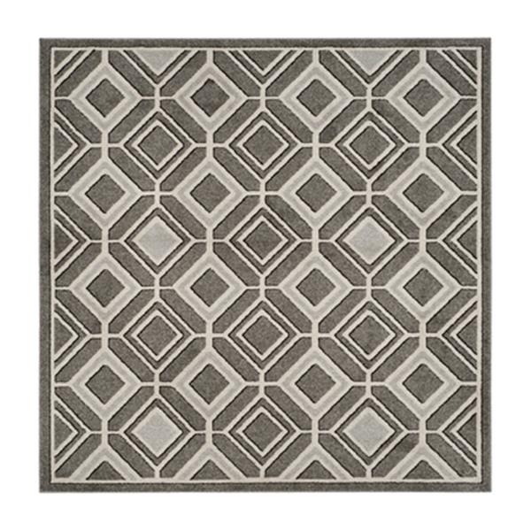 Safavieh Veranda 7-ft Square Ivory/Grey Geometric Indoor/Outdoor Rug