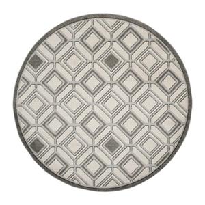 Safavieh Veranda Round Ivory/Grey Geometric Indoor/Outdoor Rug