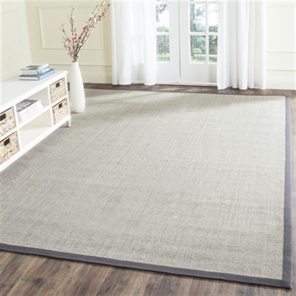 Safavieh NF441B Natural Fiber Marble and Grey Area Rug,NF441