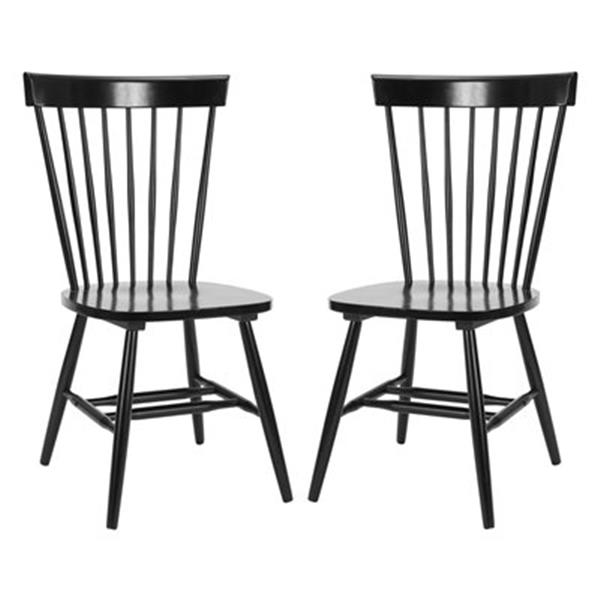 Safavieh Parker 36-in Black Dining Chairs (Set of 2)