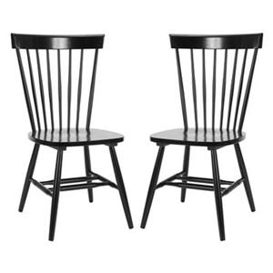 Safavieh Parker 36-in Black Dining Chairs (Set of 2)