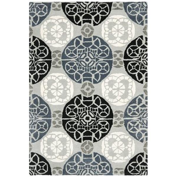 Safavieh WYD376D Wyndham Area Rug, Grey/Black,WYD376D-4