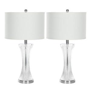 Safavieh 25-in Clear Zelda Glass Table Lamps (Set of 2)