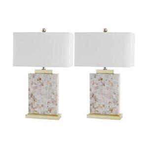 Safavieh 24.50-in Shell Troy Table Lamps (Set of 2)