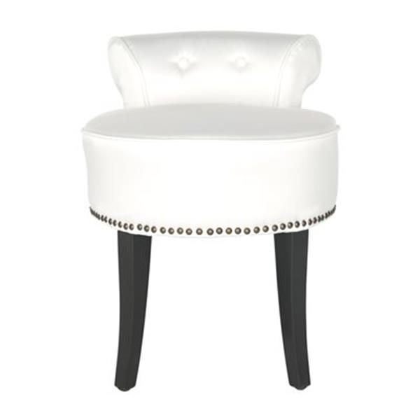 Safavieh White Mercer Georgia Vanity, Black And White Vanity Chair