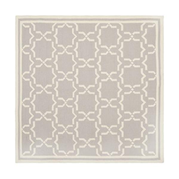 Safavieh Dhurries Grey and Ivory Area Rug,DHU545G-6SQ