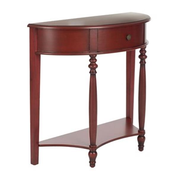 Safavieh David Brilliant Red Half Moon Birch Console Table AMH4111A RONA