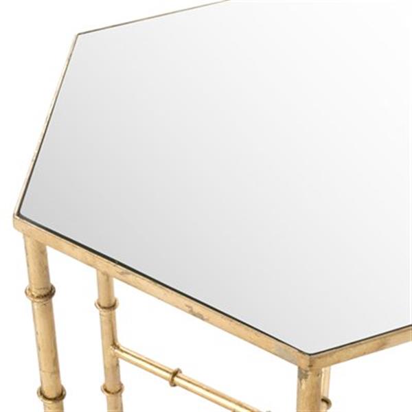 Safavieh Kerri 17-in Gold/Mirror Glass Accent Table