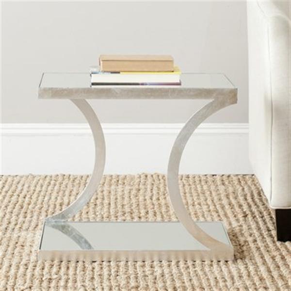 Safavieh Sullivan 18-in Silver/Mirror Accent Table
