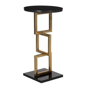 Safavieh Cassidy 23.2-in Gold/Black Marble Accent Table