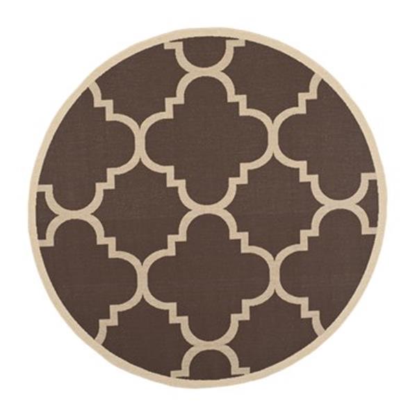 Safavieh CY6243-204 Courtyard Dark Brown Area Rug,CY6243-204