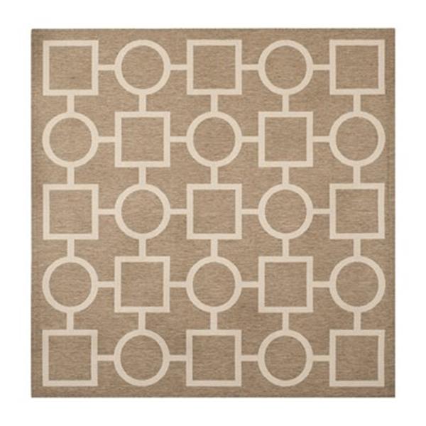 Safavieh Courtyard Brown and Bone Area Rug,CY6925-242-8SQ