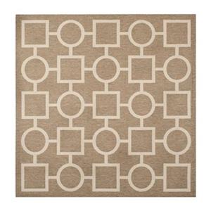 Safavieh Courtyard Brown and Bone Area Rug,CY6925-242-8SQ