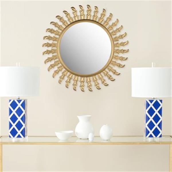 Safavieh Inca Sun 32-in x 32-in Gold Mirror