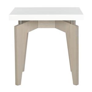 Safavieh Fox 19.6-in White/Grey Josef End Table