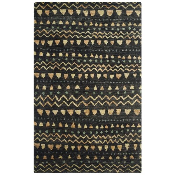 Safavieh BOH653A Bohemian Hand-Knotted Black and Gold Area R