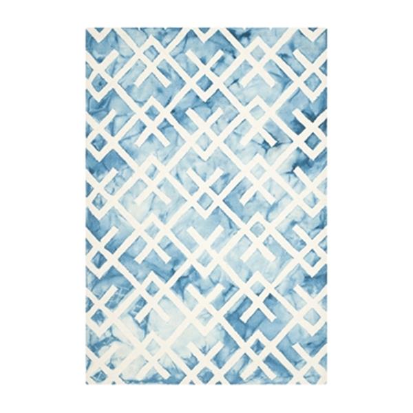 Safavieh Dip Dye Hand-Tufted Wool Blue and Ivory Area Rug,DD