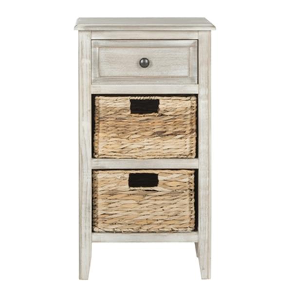Safavieh Everly 27 5 In Winter Melody Drawer Side Table Amh5743e