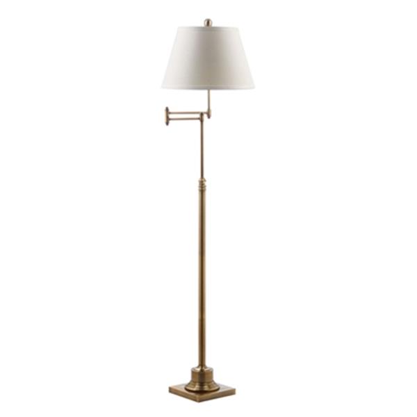 Safavieh 68.5-in Gold Ingram Adjustable Swivel Floor Lamp