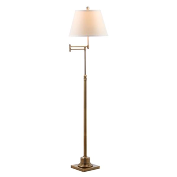 Safavieh 68.5-in Gold Ingram Adjustable Swivel Floor Lamp