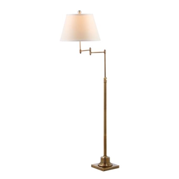 Safavieh 68.5-in Gold Ingram Adjustable Swivel Floor Lamp