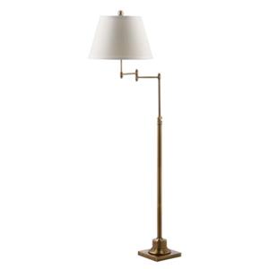 Safavieh 68.5-in Gold Ingram Adjustable Swivel Floor Lamp