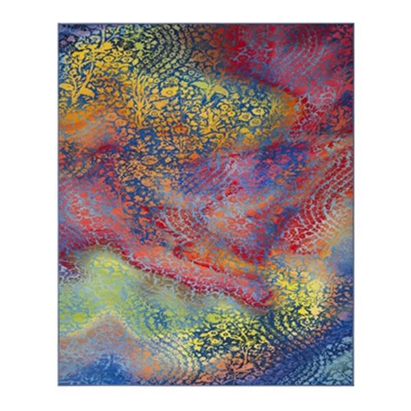 Safavieh Paint Brush Blue and Coral Indoor Area Rug,PTB119B-