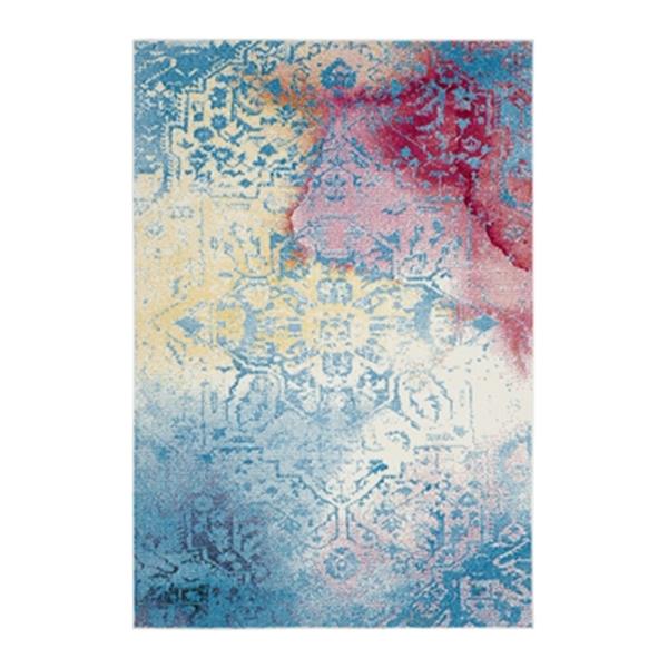 Safavieh Watercolor Light Blue and Light Yellow Indoor Area