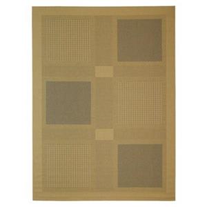 Safavieh Courtyard 8-ft x 11-ft Gold/Cream Loomed Block Indoor/Outdoor Area rug