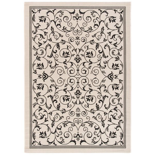 Safavieh Courtyard 11 ft x 8 ft Black Area Rug