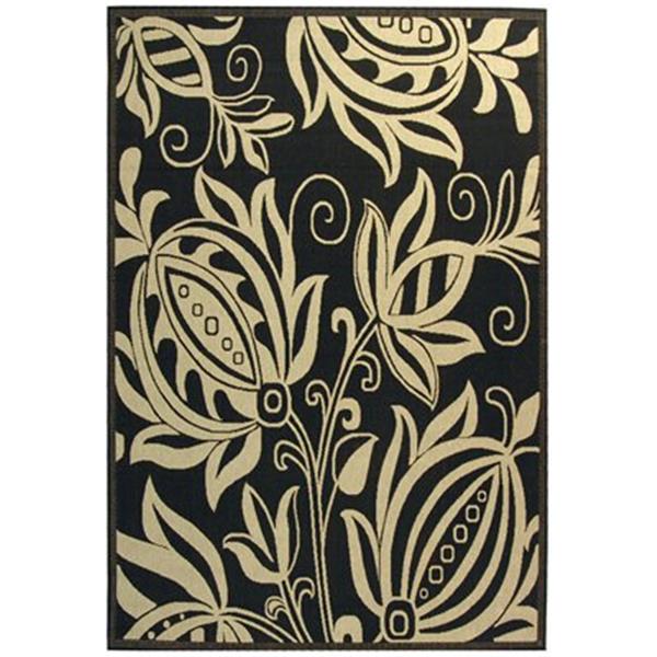 Safavieh Courtyard 11 ft x 8 ft Black Area Rug