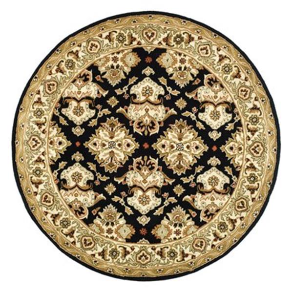 Safavieh HG817A Heritage Area Rug, Black/Ivory,HG817A-6R | RONA