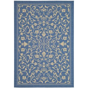 Safavieh CY2098-3103 Courtyard Area Rug, Blue / Natural,CY20